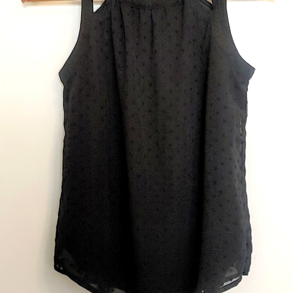 XS · Candies Black Halter Shelled Tank